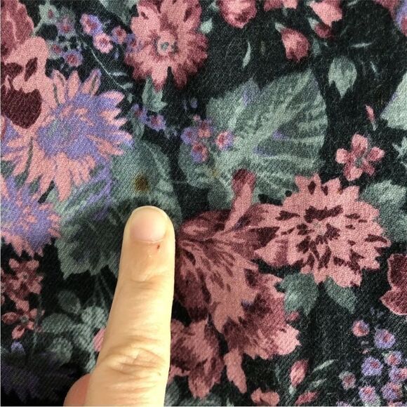 Laura Ashley Size USA 12 Floral Basque Waist Button Tea‎ Dress Made In Ireland - Picture 13 of 16